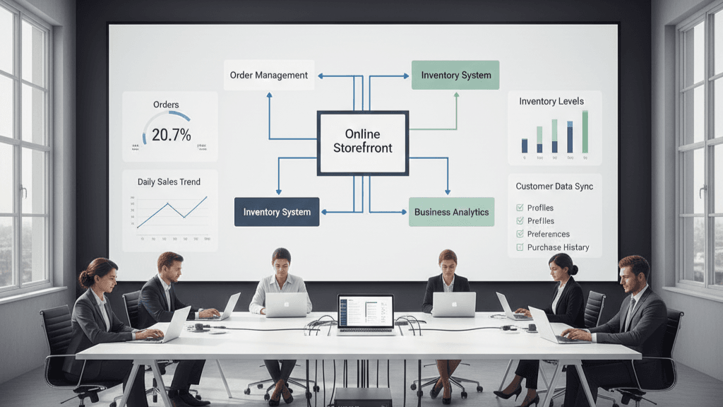 Efficient Integration of E-commerce and Business Software